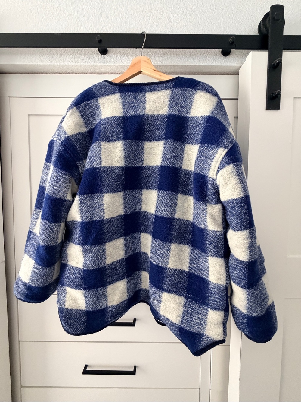 Sezane Blue & White Farel Jacket - Picture 3 of 4